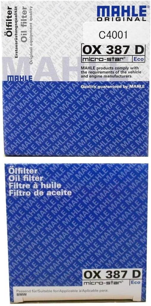MAHLE Oil Filter for BMW 1 Series, 2 Series Cars,