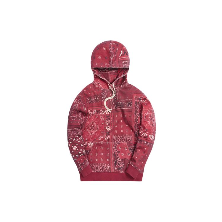 Kith Deconstructed Bandana Williams III Hoodie Pyre Men Tops Red KH2652-608