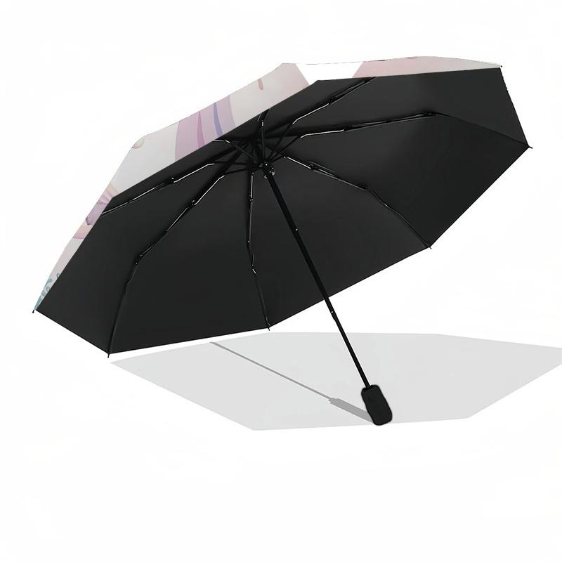 1PC Mermaid Tail Ocean Life Umbrella-8-Rib Reinforced Portable Folding Travel Suitable for All Seasons Outdoor Daily -Z0477