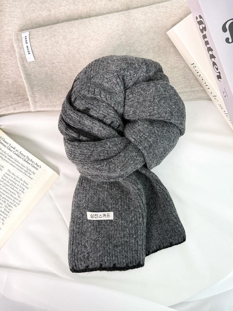 Soft Waxy Knitted Scarf Women's Autumn and Winter Wool Korean 1116 New High-end Student Warm Neck Scarf