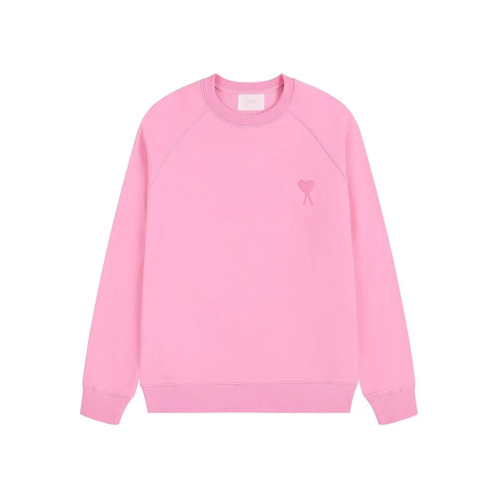 Autumn/Winter Unisex Streetwear Heart Embroidery Crewneck Sweatshirt