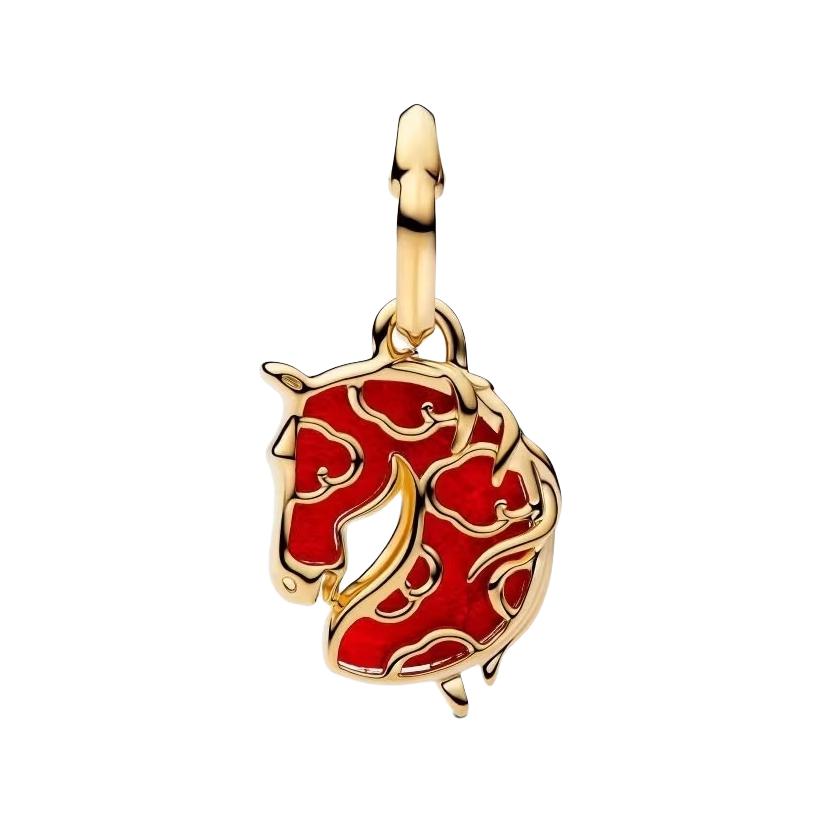 

Pandora 2026 Year Of The Horse Spring Collection Red Horse Element Design Pendant Women pendant 764431CO1 Box