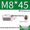 201 Stainless Steel Headless Set Screw - Flat End Socket Screw