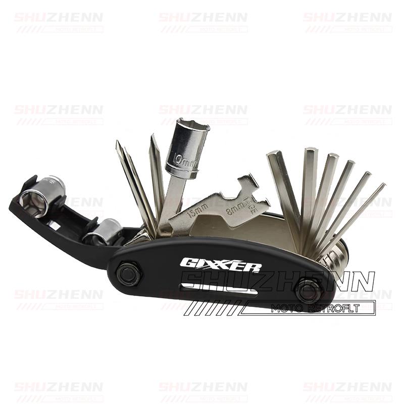 

[BEST] FOR Suzuki Gixxer SF 250/150/125 (2018-2025+) | 16-in-1 CNC Professional Tool Kit | Motorcycle Screwdriver&Hex Wrench Set
