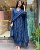 Indian Women Designer Kurta Pant Dupatta Set Bollywood Top Tunic Kurti Salwar Suit Dress