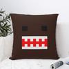 PIXEL Domo Kun Face Throw Pillow Cover Cushions for Sofa Novelty Cushion Covers