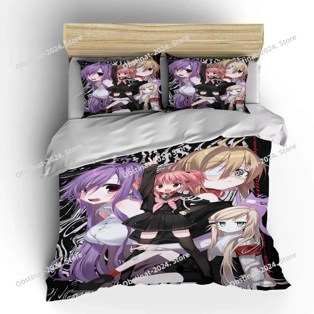 Japanese 3D Anime Moe Double Bed Duvet Cover Bed European Bedding Sets Home Textiles Luxury Pillow Cases Bedroom Bedding Sets