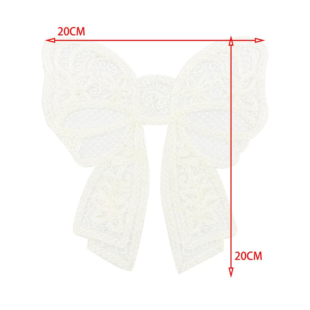 Stylish Bowknot Wool Embroidered Beaded Applique Corsage Flower Collar