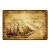 Metal Sign Vintage Sailboat Nautical Decor Maritime Gift Wall Art 20x30 Cm
