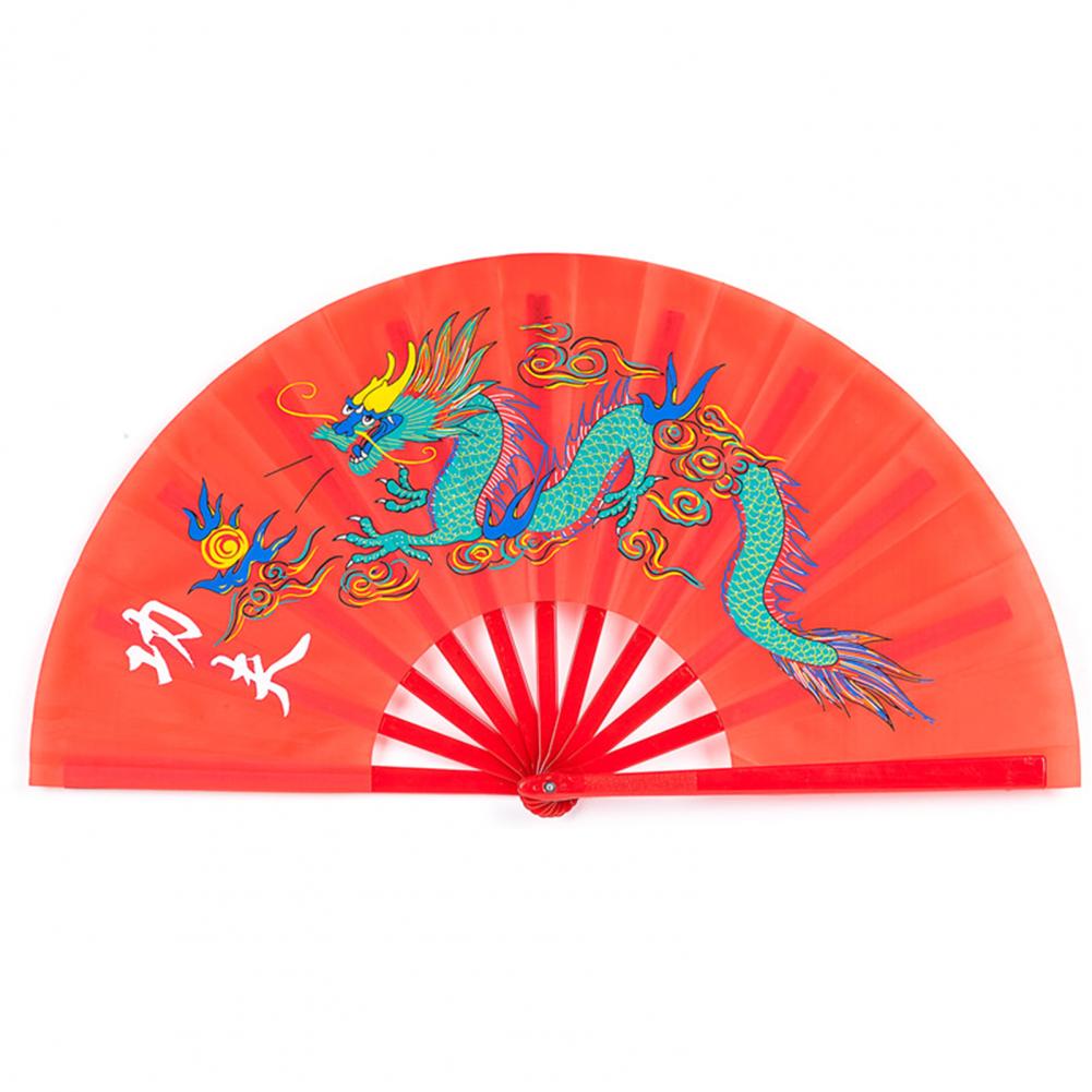 Folding Fan Elegant Chinese Dragon Tai Chi Fan Kung Fu Fan Metal Rivet Handheld Fans High Quality Performance Fans abanico