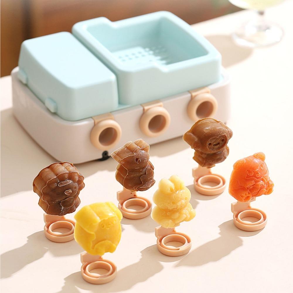 With Sticks Cream Maker Mold Cartoon Animal Design Dessert Mold Ice Cream Mold  Homemade DIY