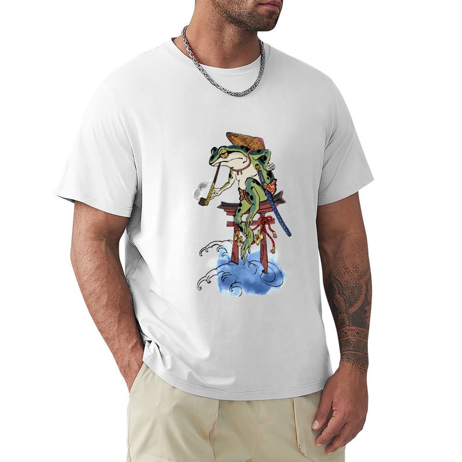 Froggy Ronin On Top Of The Sea Tshirt Stylish Print Short Sleeve Tee S