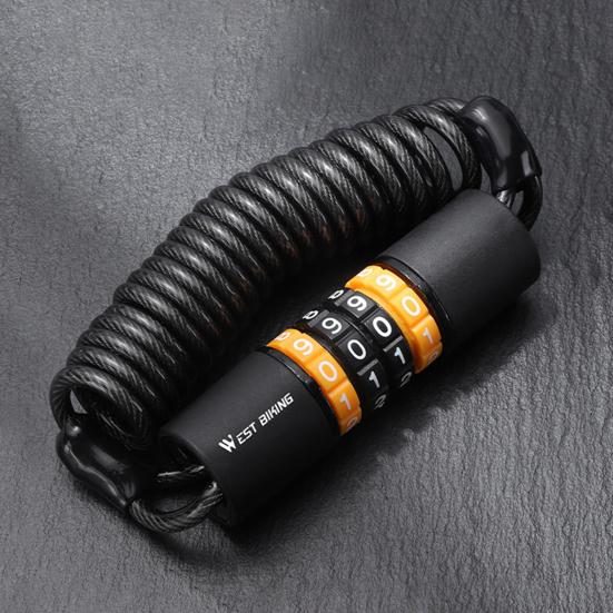 Cable Helmet Lock Quick Locking Waterproof 4-digit Password Anti-theft Motorcycle Helmet Password Lock Bike Supplies