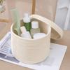 Hand Woven Toys Storage Box Dustproof Storage Container Cotton Thread Basket  Office Supplies
