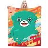 Chibi Monster Island Buddies Fleece Throw Blankets 80S Blanket For Sofa Office Super Soft Bed Rug