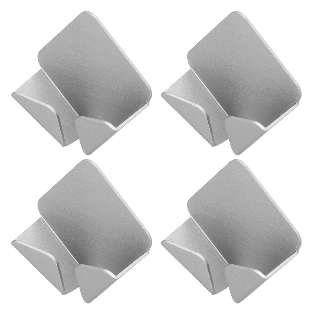 4Pcs NoPunch Power Plug Holder WallMounted Power Cable Organizer Rack Bracket for Home Gray