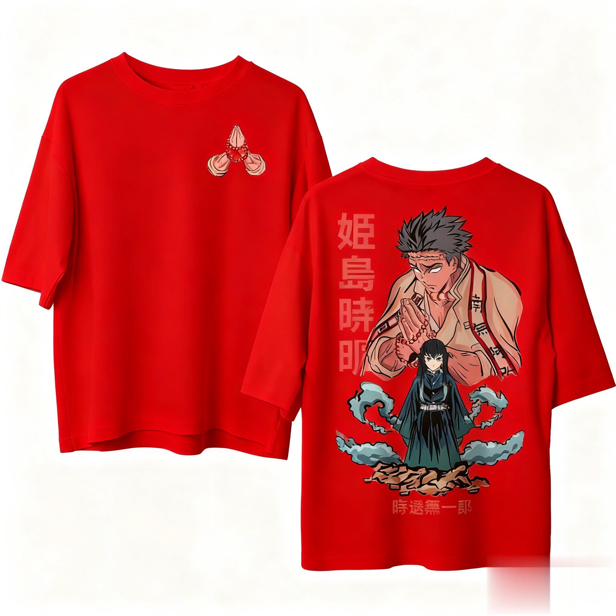 

Demon Slayer Anime Tshirt for Unisex and Women Summer Casual Loose Retro Hip Hop Street Style Unisexs Y2K Style Clothing S