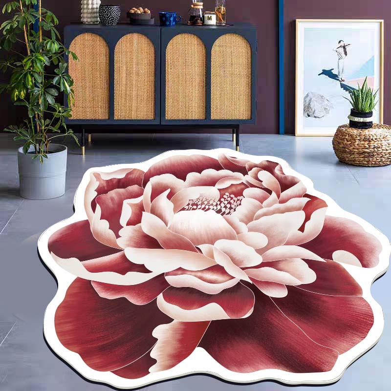 Creative Cartoon Flower Round Rug for Living Room or Bedroom