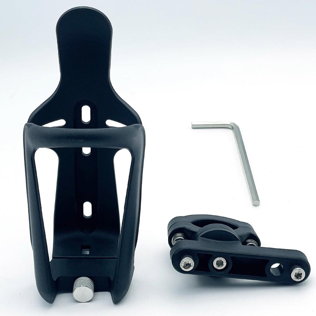 LEXOR Suporte de Bebida para Bicicleta Suporte de Garrafa Montagem com Abraçadeira de Guidão Preto