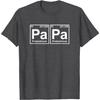 PaPa Periodic Table Chemistry Father's Day Funny Graphic Tee Short Sleeve T-Shirt - Men's Summer Cotton Graphic Tee