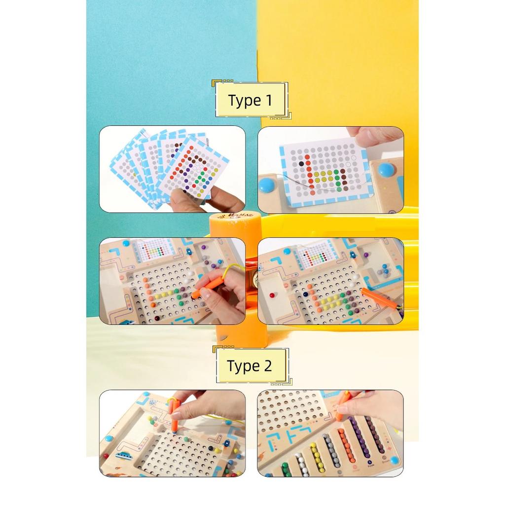 Gry Sortowanie Magnetyczne Zabawki Puzzle Montessori Labirynt Nauka Koloru Liczenie Klasyfikacja Numerów Drewniane Zabawki Edukacyjne