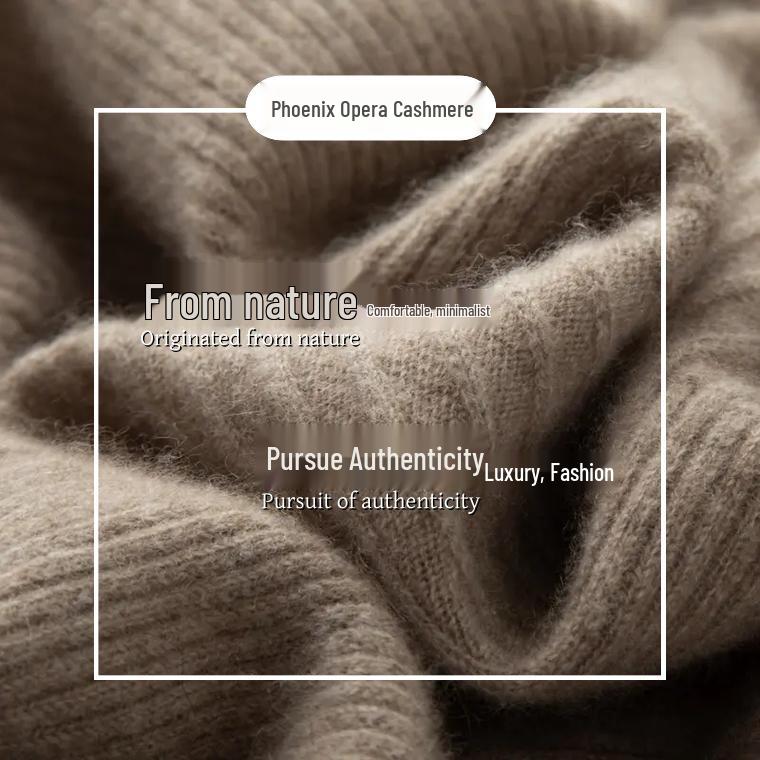 Autumn/Winter 2025 Pleated Midi Skirt - 100% Cashmere, Slimming, Solid Color, Versatile and Stylish.