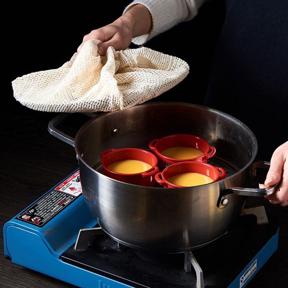 Thickened Steam Basket Liner Reusable Cotton Mesh Cloth Durable Steamer Cloth Buns Steaming
