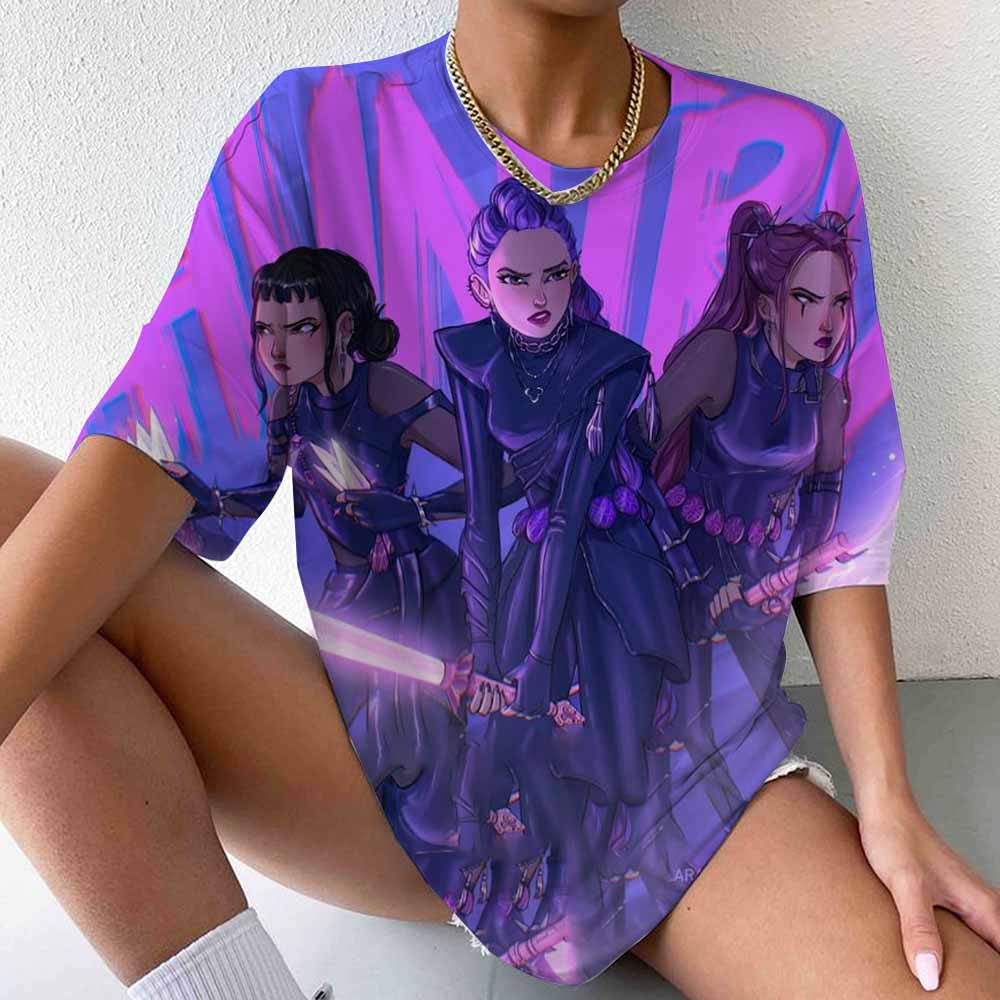 K-Pop Anime Demon Hunters Saja Boys Classic T-shirt Men Women's Fashion Creativity Popular T Shirt Loose Cotton Casual T Shirts