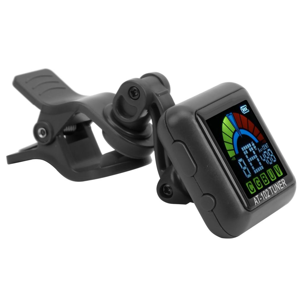   Guitar Clipon Tuner USB Re Able Builtin Battery Violin Ukulele AT102(Red )