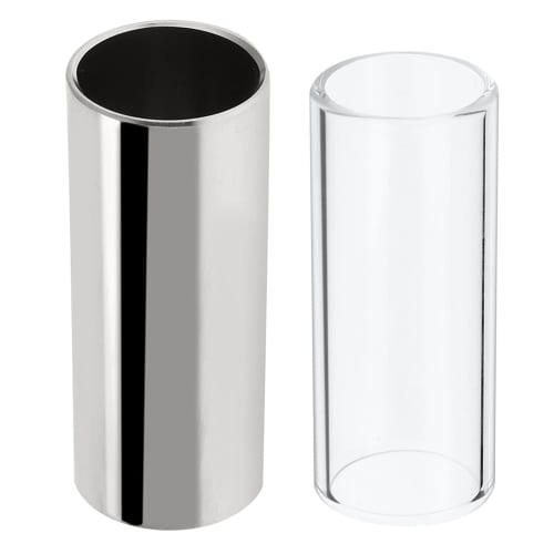 

Guitar slide: 1 stainless steel, 1 glass