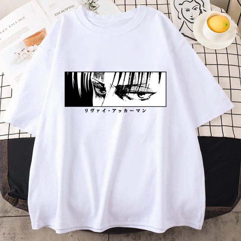 

Горячие футболки Levi Ackerman, уличная одежда унисекс, модная свободная футболка, повседневные футболки с аниме, топ 3XL