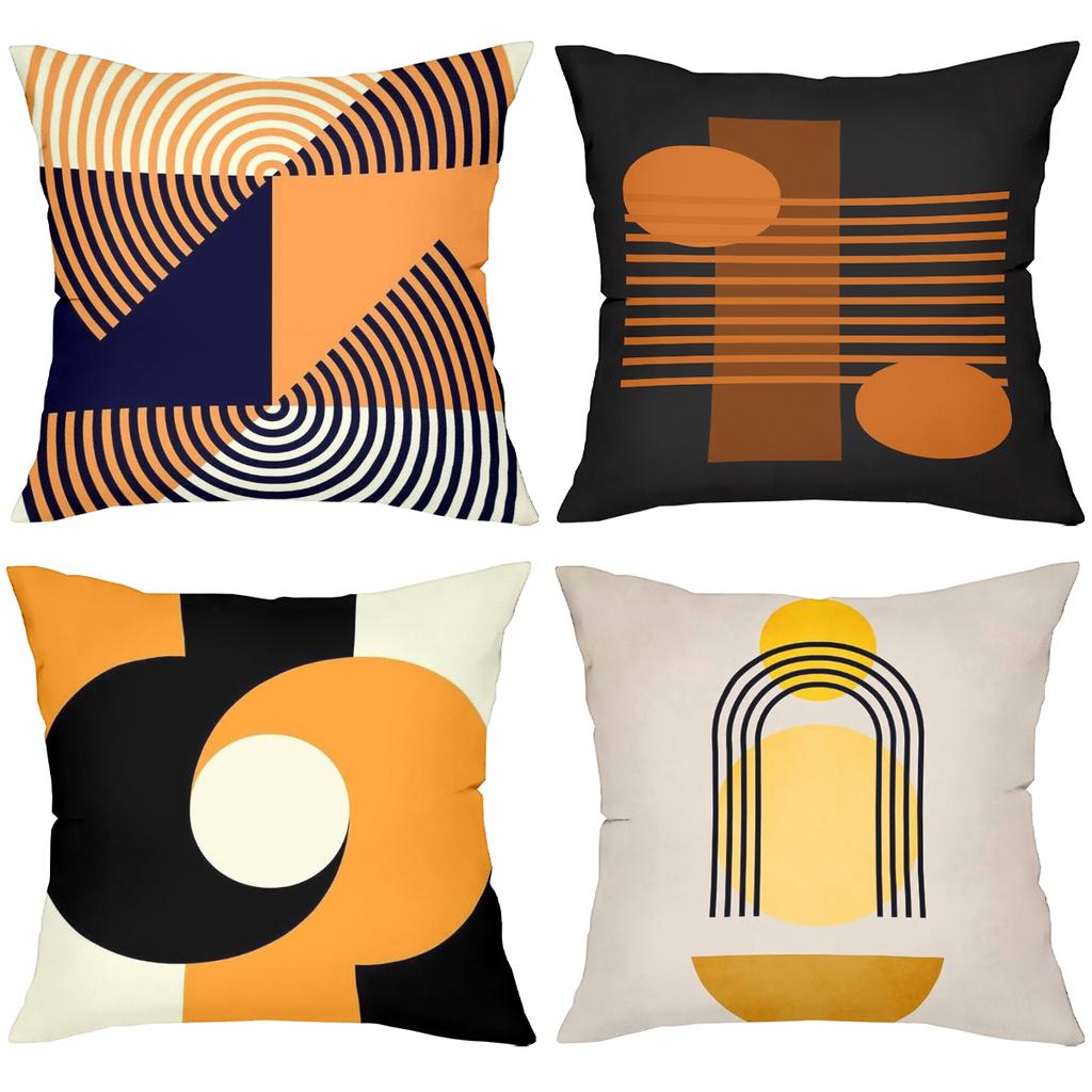 Modern Geometric Pattern Throw Pillow Cushions Set Polyester pillowcase, sofa decorative cushion cov Headboard Pillow