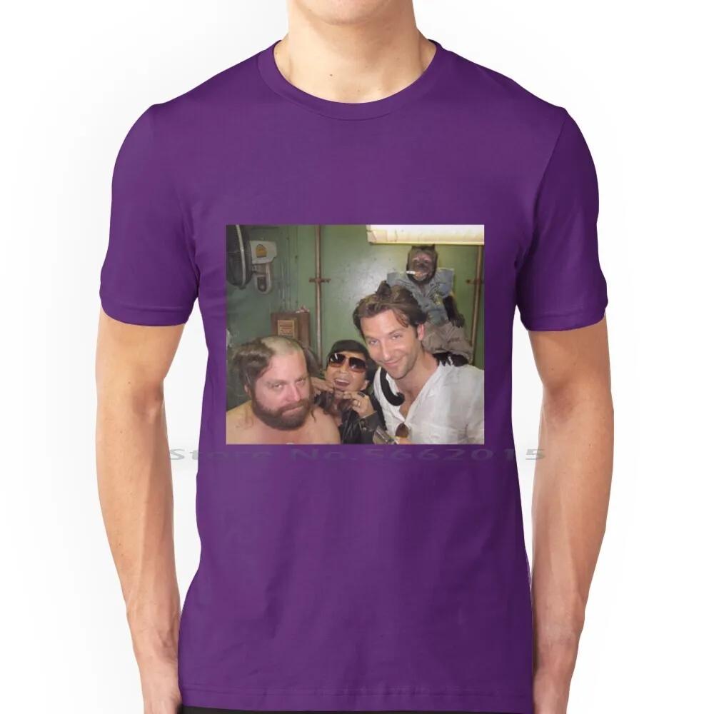 / Hangover Poster Poster T Shirt 100% Cotton Funny The Hangover Party Drunk Movie Beer Drinking Bradley Cooper Comedy Short