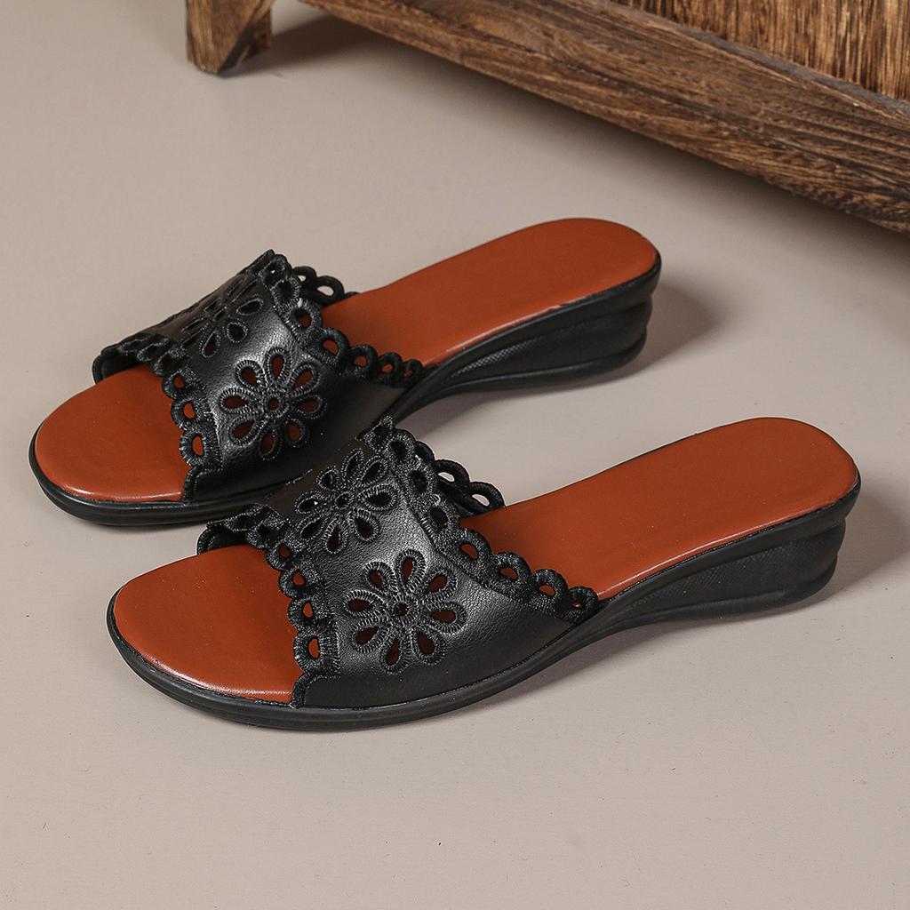 Mode Elegante Damen Sandalen Sommer Bequem Sexy Keilförmige Damen Hausschuhe Modische Strandparty Damen Schuhe Flip Flops Pantoletten