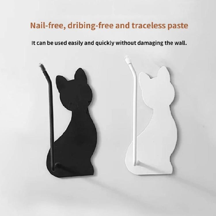 Elegant Cats Shaped Adhesive Hook Tissue Roll Dispenser For Home Office Kitchen Use Bathroom Decoration