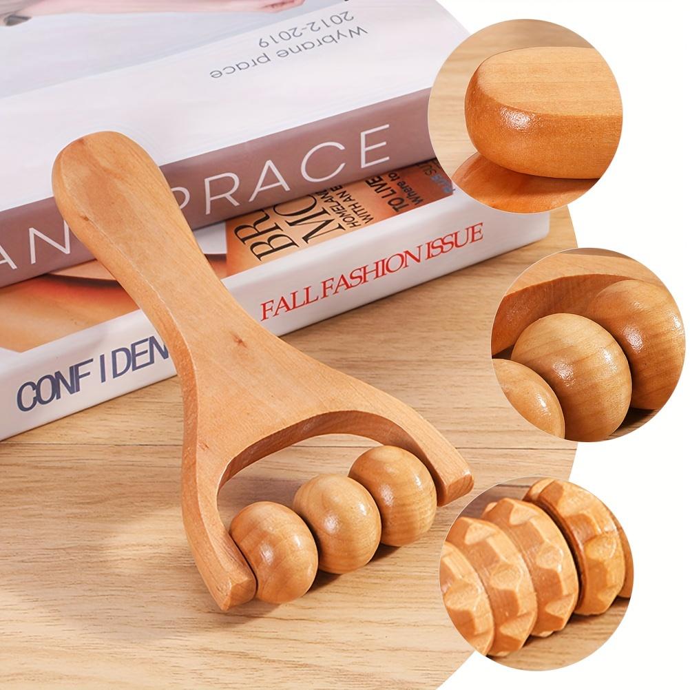 Wooden Massage Roller That Is Easy To Carry, Comes with a Storage Bag - Versatile Hardwood Body Roller Designed for Deep Tissue Therapy