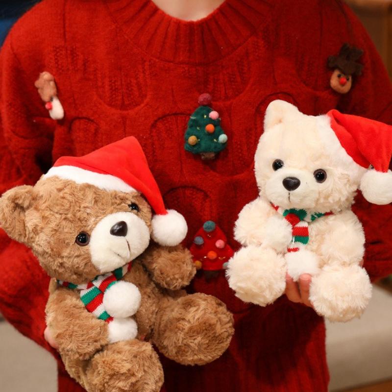 Christmas Cute Doll Birthday Gift Teddy Bear Cloth Doll Soothing Plush Toy Children's Doll