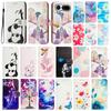 Coloured Drawing Wallet Case for Honor 500 Pro 400 Lite 200 90 Smart 5G Luxury Stand Card Slot Holder Flip Phone Cover Strap