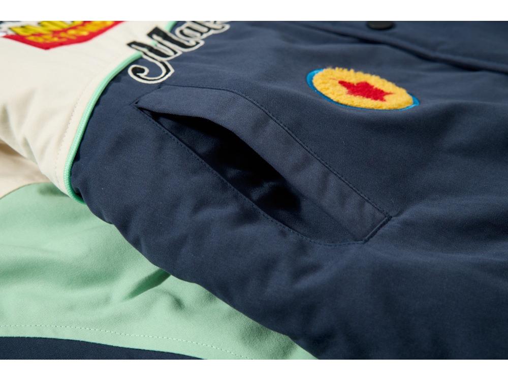 Chaqueta de Béisbol Patchwork de Dibujos Animados de Moda para Hombre - Otoño de Corte Holgado con Cuello Alto
