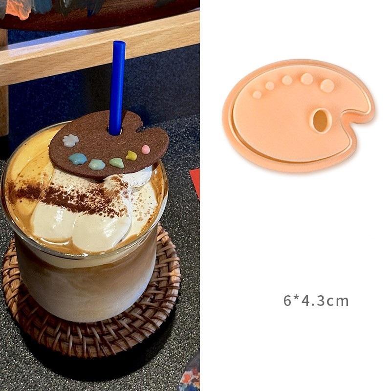 Color Palette Shape Cookie Cutter Cartoon Frosting Cookie Stamps Cutters Biscuit Moulds Baking 3D Creative Grinding Tools