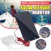 5W Fish Tank Oxygenator Aquarium Pond Oxygen Aerator Air Pump Solar Power Oxygenator Water Oxygen Pump with Oxygen Pipe Air Bubble Stone