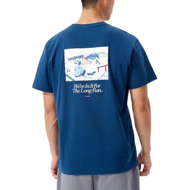 New Balance ANB SS22 T Shirt Men's Blue AMT22376-BGV