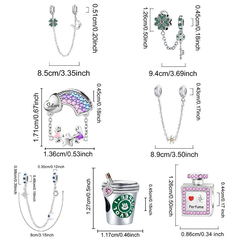 Fit Original Pan Copper Suitcase Travel Airplane Love Heart Charm Pendant Beads Diy Bracelets For Women Jewelry