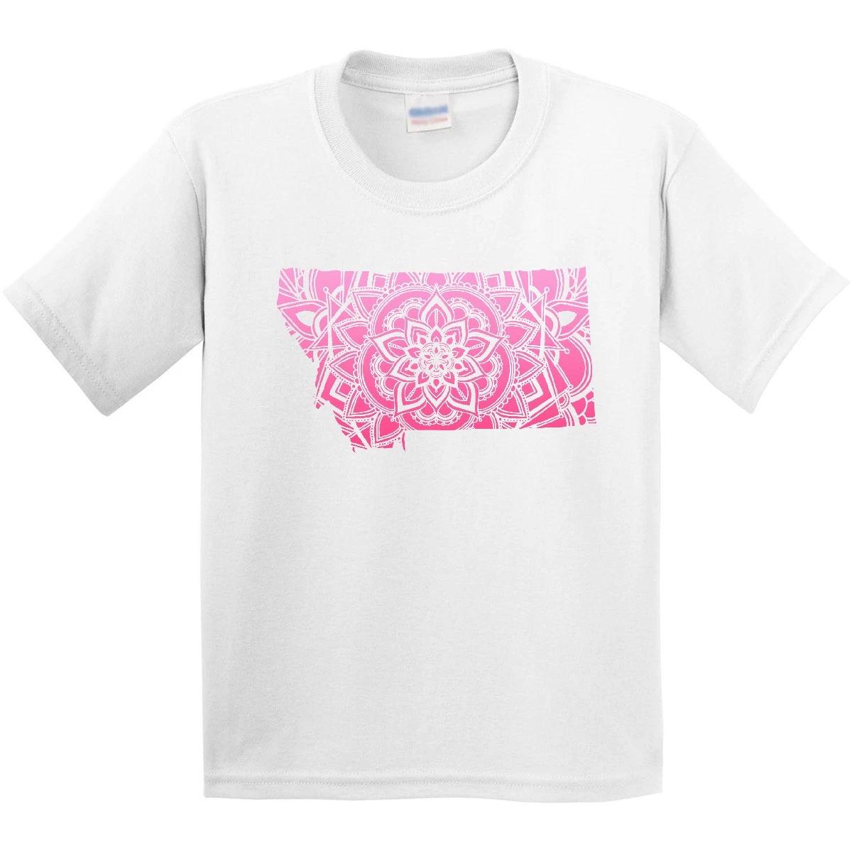 Inktastic Montana Silhouette Mandala Youth T-Shirt State Home Design Flower Love 150