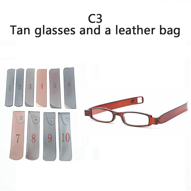 1Pcs Upgraded 360 Degree Rotation Reading Glasses Ultraportability Mini Slim Folding Eyeglass Spectacles For Old Man Grandmother