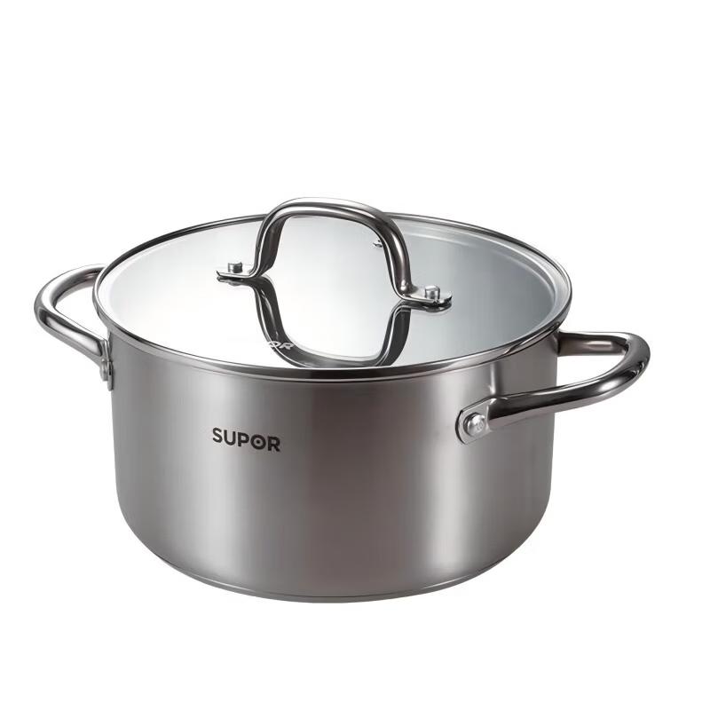 

Supor Leshang Stainless Steel Soup Pot with Glass Lid