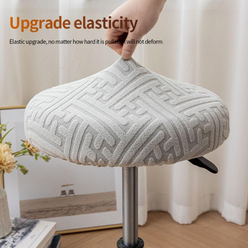 Slipcover Round Chair Cover Washable Stool Seat Cushion Cover  for Bar Swivel Chair