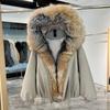 Winter new luxury natural fox fur big fur collar down jacket women's short loose goose down jacket tide