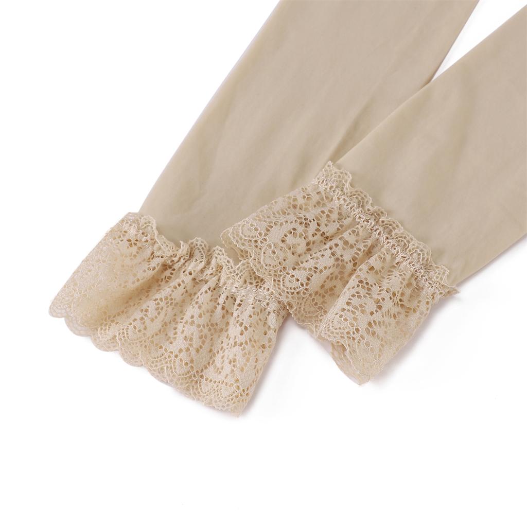 Fashion Lace Sunscreen Armbands For Women Adjustable Uv Protection Sleeves Cover Modal Islamic Sleeves Elastic Arm Guards