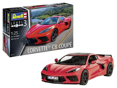 German Level Corvette Stingray C8 Coupe Műanyag Modell 07714 1/25